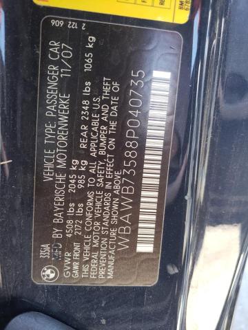 Photo 10 from auction – 2008 BMW 335 I with VIN WBAWB73588P040735