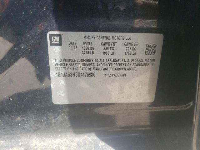 Photo 10 from auction – 2013 CHEVROLET SONIC LS with VIN 1G1JA5SH6D4175930