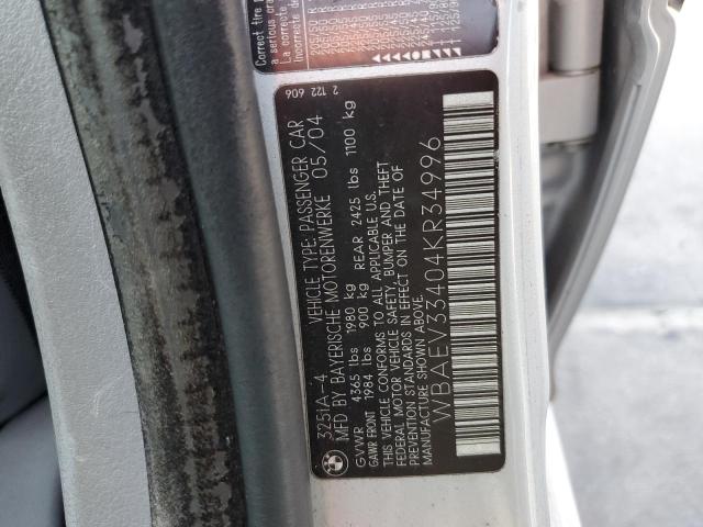 Photo 10 from auction – 2004 BMW 325 I with VIN WBAEV33404KR34996