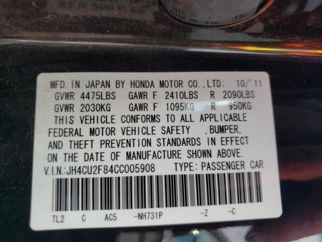 Photo 10 from auction – 2012 ACURA TSX SE with VIN JH4CU2F84CC005908