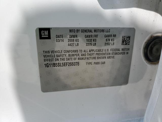 Photo 10 from auction – 2014 CHEVROLET MALIBU LS with VIN 1G11B5SL5EF266078