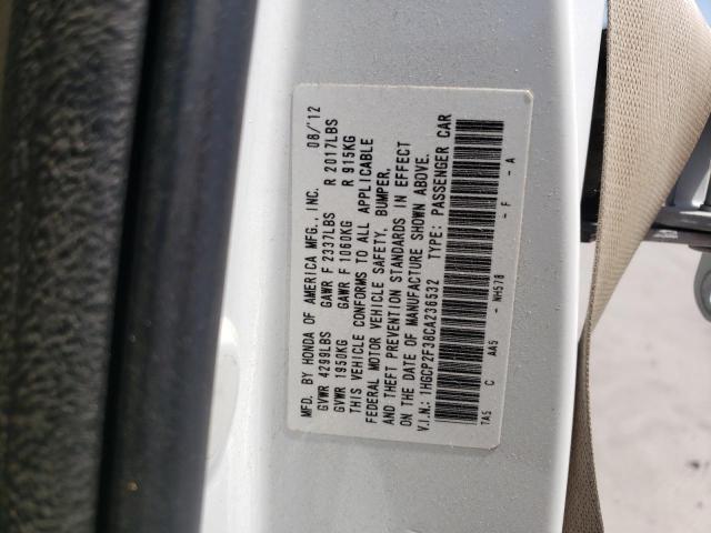 Photo 10 from auction – 2012 HONDA ACCORD LX with VIN 1HGCP2F38CA236532