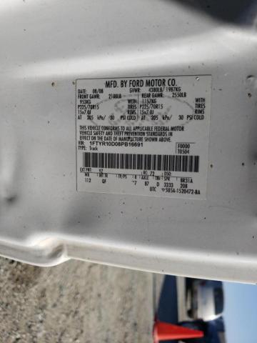 Фото 10 с аукциона – 2008 FORD RANGER с VIN 1FTYR10D08PB16691