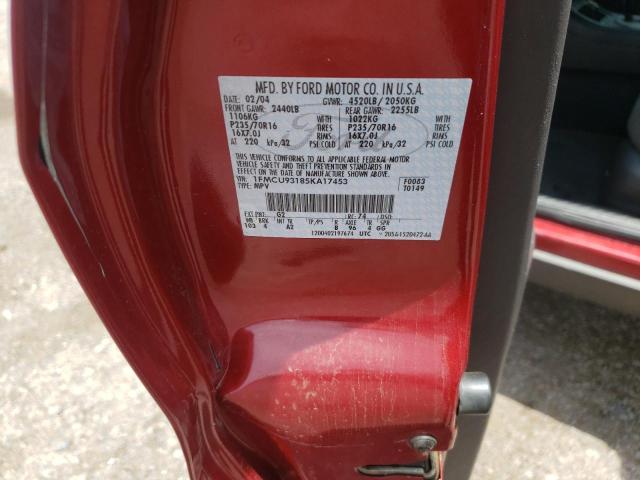 Photo 10 from auction – 2005 FORD ESCAPE XLT with VIN 1FMCU93185KA17453