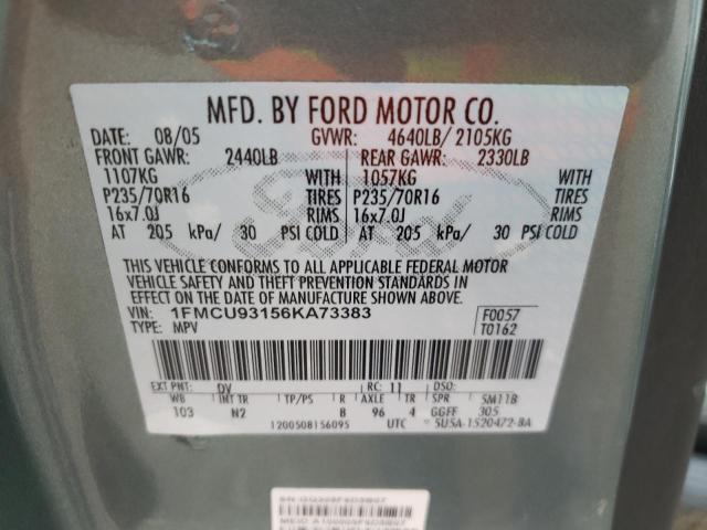 Photo 10 from auction – 2006 FORD ESCAPE XLT with VIN 1FMCU93156KA73383