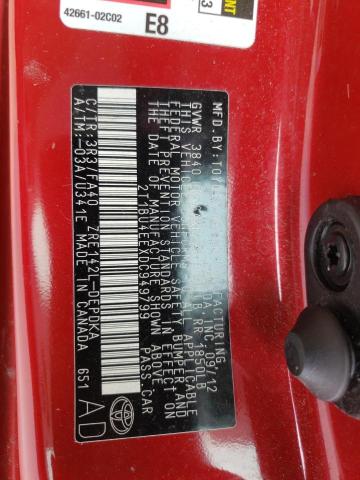 Photo 10 from auction – 2013 TOYOTA CAROLLA with VIN 2T1BU4EEXDC949799