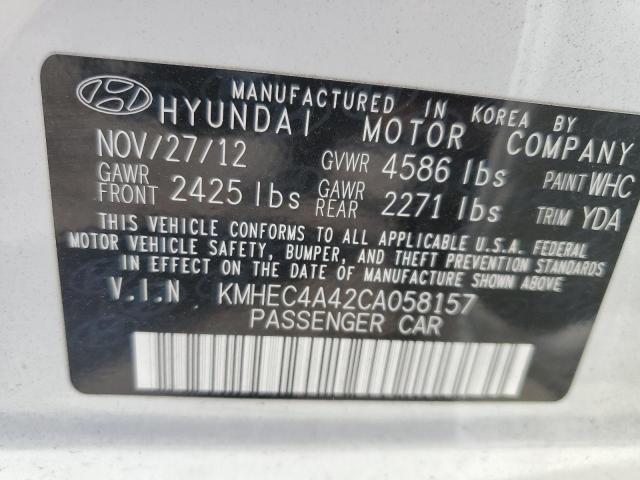 Photo 10 from auction – 2012 HYUNDAI SONATA HYB with VIN KMHEC4A42CA058157