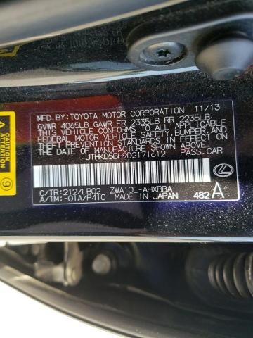 Photo 10 from auction – 2013 LEXUS CT 200 with VIN JTHKD5BH9D2171612