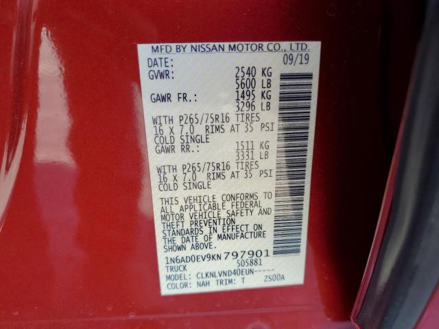 Photo 10 from auction – 2019 NISSAN FRONTIER S with VIN 1N6AD0EV9KN797901