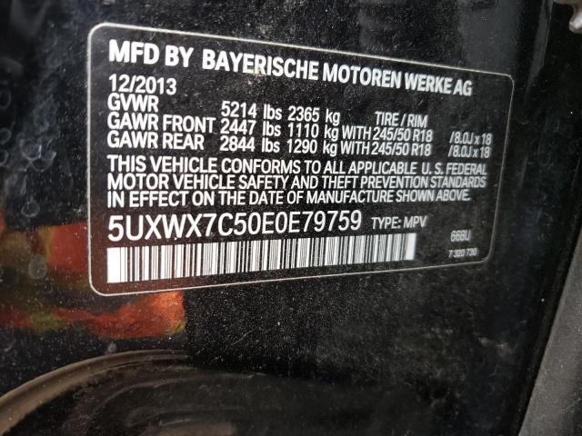 Photo 10 from auction – 2014 BMW X3 XDRIVE3 with VIN 5UXWX7C50E0E79759