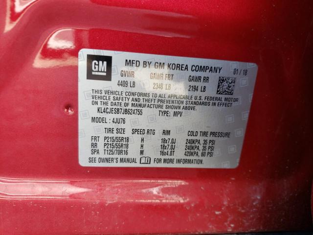 Photo 10 from auction – 2018 BUICK ENCORE PRE with VIN KL4CJESB7JB624755