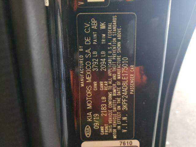 Photo 10 from auction – 2020 KIA FORTE FE with VIN 3KPF24AD8LE175010