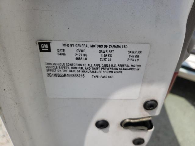 Photo 10 from auction – 2006 CHEVROLET IMPALA with VIN 2G1WB55K469368216