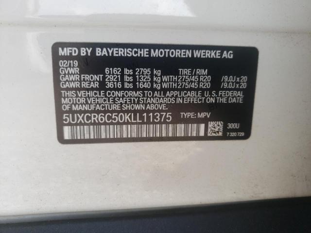 Photo 10 from auction – 2019 BMW X5 XDRIVE4 with VIN 5UXCR6C50KLL11375