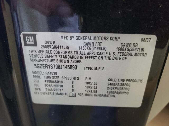 Photo 10 from auction – 2008 SATURN OUTLOOK XE with VIN 5GZER13708J145893