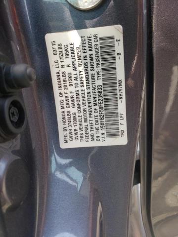 Photo 10 from auction – 2015 HONDA CIVIC LX with VIN 19XFB2F58FE239833