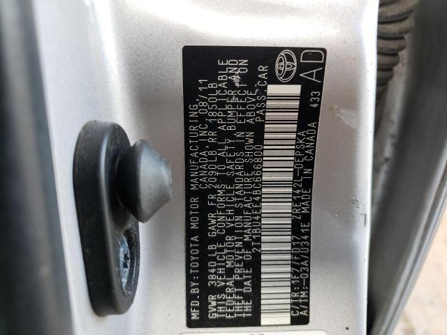 Photo 10 from auction – 2011 TOYOTA COROLLA with VIN 2T1BU4EE4BC666800