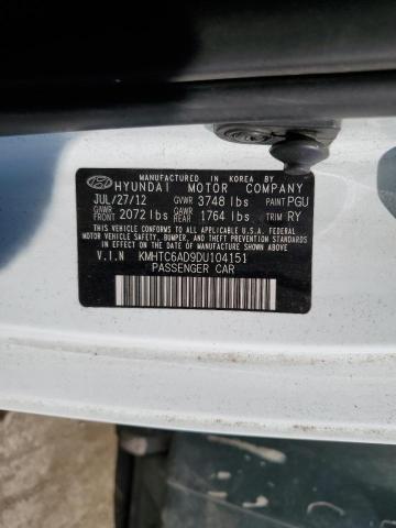 Photo 10 from auction – 2013 HYUNDAI VELOSTER with VIN KMHTC6AD9DU104151