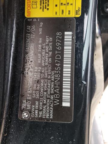 Photo 10 from auction – 2007 BMW 750 with VIN WBAHN83547DT69728