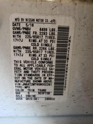 Photo 10 from auction – 2016 NISSAN ROGUE S with VIN JN8AT2MT6GW002391
