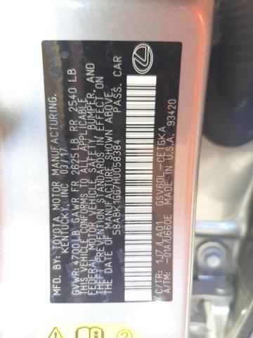 Photo 10 from auction – 2017 LEXUS ES 350 with VIN 58ABK1GG7HU058384