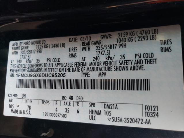 Photo 10 from auction – 2013 FORD ESCAPE SE with VIN 1FMCU9GX6DUC95205