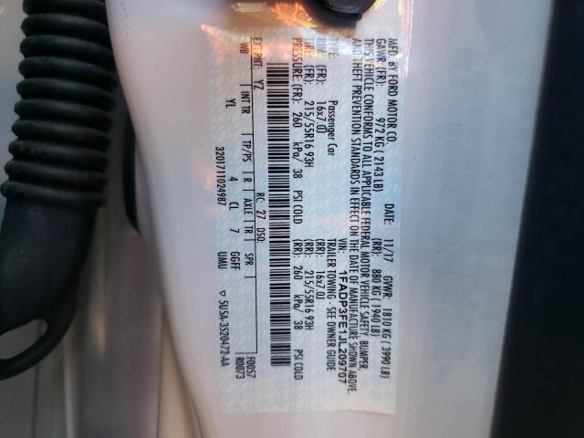 Photo 10 from auction – 2018 FORD FOCUS SE with VIN 1FADP3FE1JL209707
