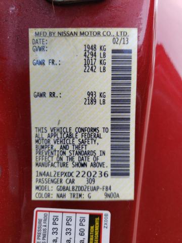 Photo 10 from auction – 2013 NISSAN ALTIMA S with VIN 1N4AL2EPXDC220236