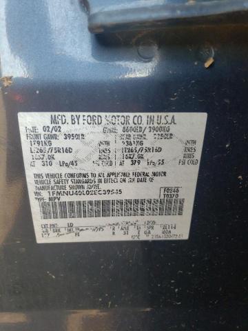Photo 10 from auction – 2002 FORD EXCURSION with VIN 1FMNU40L02EC39545