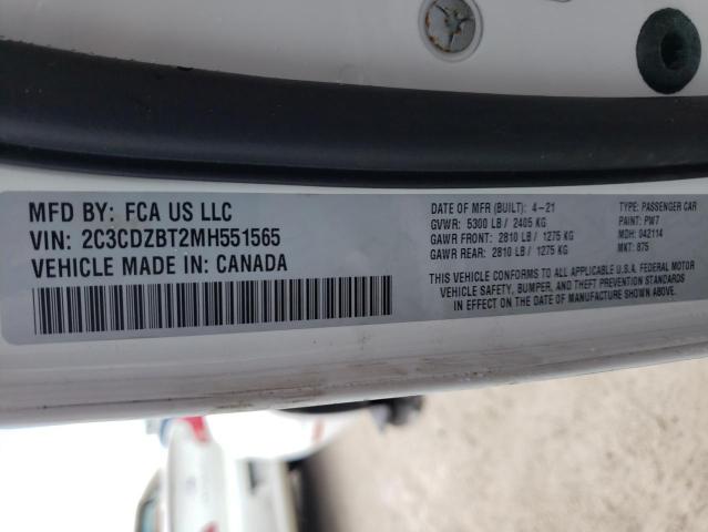 Photo 10 from auction – 2021 DODGE CHALLENGER with VIN 2C3CDZBT2MH551565