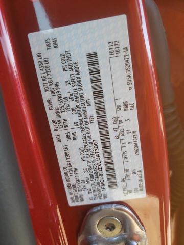Photo 10 from auction – 2020 FORD ESCAPE TIT with VIN 1FMCU0DZXLUA73007