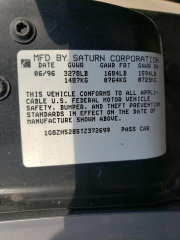 Photo 10 from auction – 1996 SATURN SL1 with VIN 1G8ZH5285TZ372699