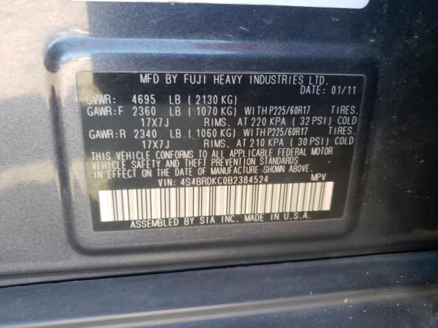Снимка 10 от търг – 2011 SUBARU OUTBACK 3. с VIN 4S4BRDKC0B2384524