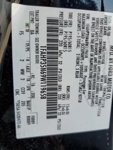 Photo 10 from auction – 2009 FORD FOCUS SE with VIN 1FAHP35N69W119658