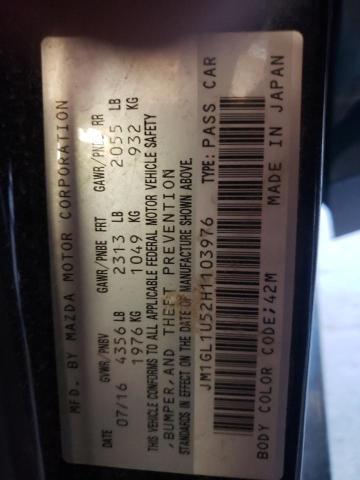 Photo 10 from auction – 2017 MAZDA 6 with VIN JM1GL1U52H1103976