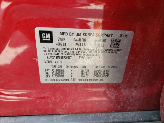 Photo 10 from auction – 2016 BUICK ENCORE SPO with VIN KL4CJ1SM6GB736627