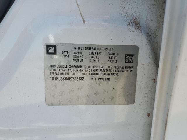 Photo 10 from auction – 2014 CHEVROLET CRUZE LT with VIN 1G1PC5SB4E7315182