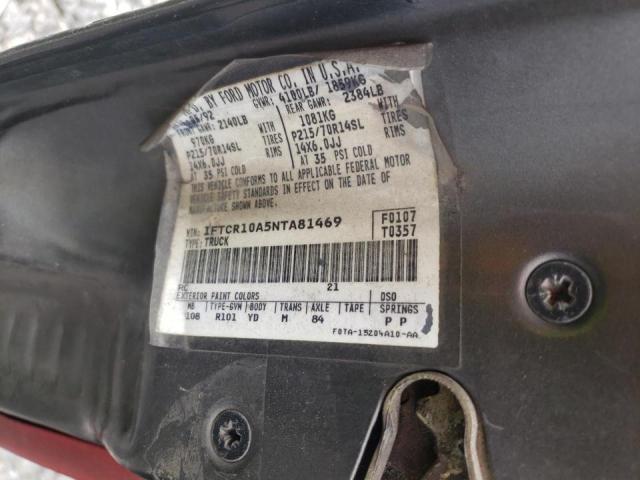 Photo 10 from auction – 1992 FORD RANGER with VIN 1FTCR10A5NTA81469