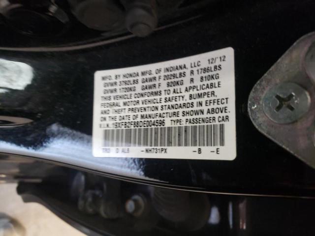 Photo 10 from auction – 2013 HONDA CIVIC EX with VIN 19XFB2F88DE004596