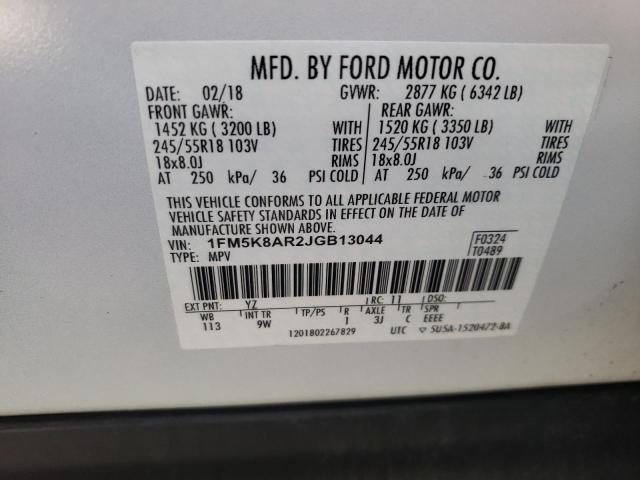 Photo 10 from auction – 2018 FORD EXPLORER P with VIN 1FM5K8AR2JGB13044