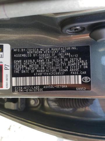 Zdjęcie 10 z aukcji – 2012 TOYOTA CAMRY BASE z VIN 4T4BF1FK4CR268537
