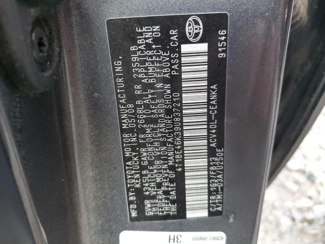 Photo 10 from auction – 2009 TOYOTA CAMRY BASE with VIN 4T1BE46K39U837210