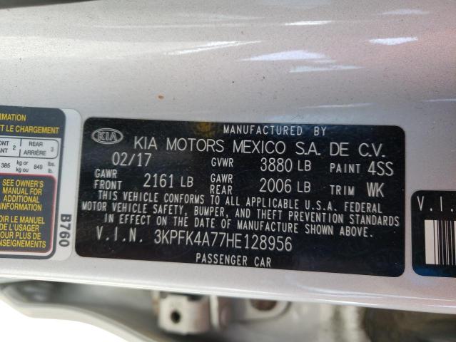 Photo 10 from auction – 2017 KIA FORTE LX with VIN 3KPFK4A77HE128956