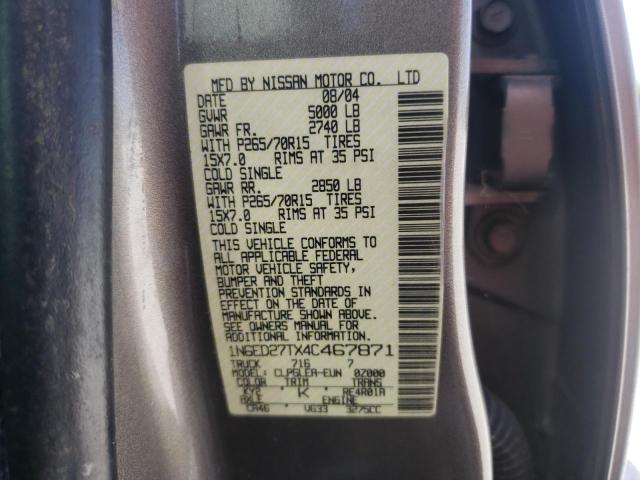 Photo 10 from auction – 2004 NISSAN FRONTIER C with VIN 1N6ED27TX4C467871