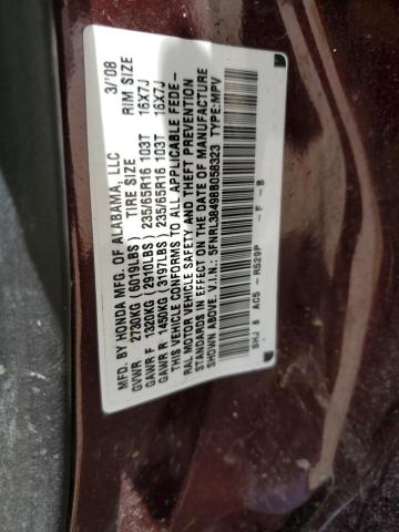 Photo 10 from auction – 2008 HONDA ODYSSEY EX with VIN 5FNRL38498B058323