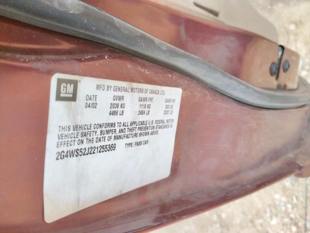Photo 10 from auction – 2002 BUICK CENTURY CU with VIN 2G4WS52J221255369