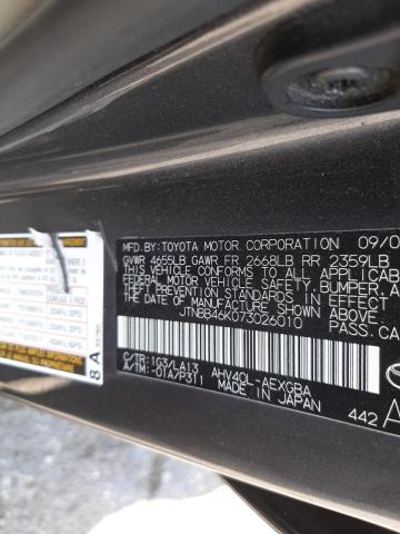 Photo 10 from auction – 2007 TOYOTA CAMRY with VIN JTNBB46K073026010