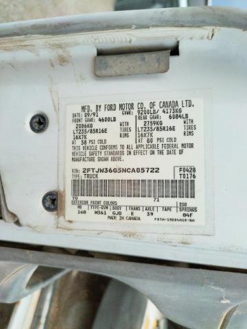 Photo 10 from auction – 1992 FORD F350 with VIN 2FTJW36G5NCA05722