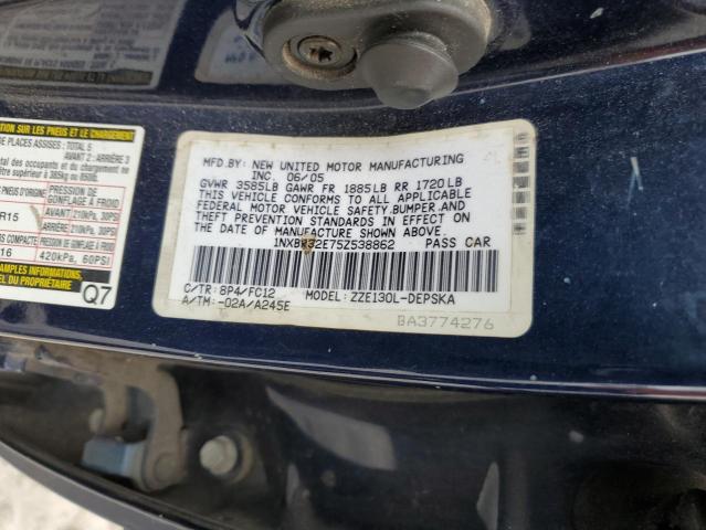 Photo 10 from auction – 2005 TOYOTA COROLLA CE with VIN 1NXBR32E75Z538862