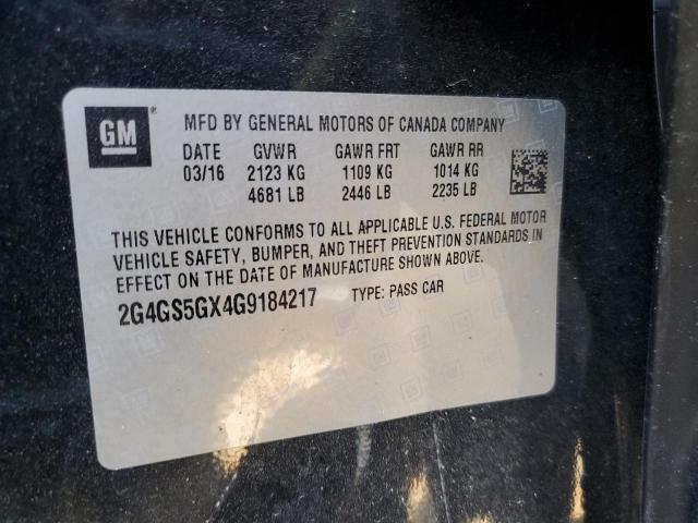 Photo 10 from auction – 2016 BUICK REGAL PREM with VIN 2G4GS5GX4G9184217